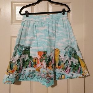 Modcloth A-Line Bicycle Skirt